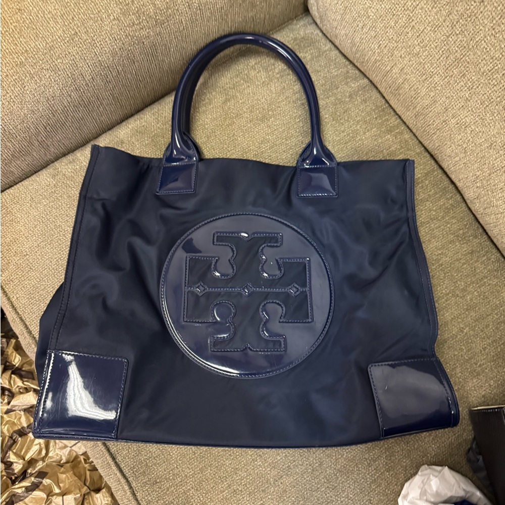 Tory Burch Dark Blue Tote Bag